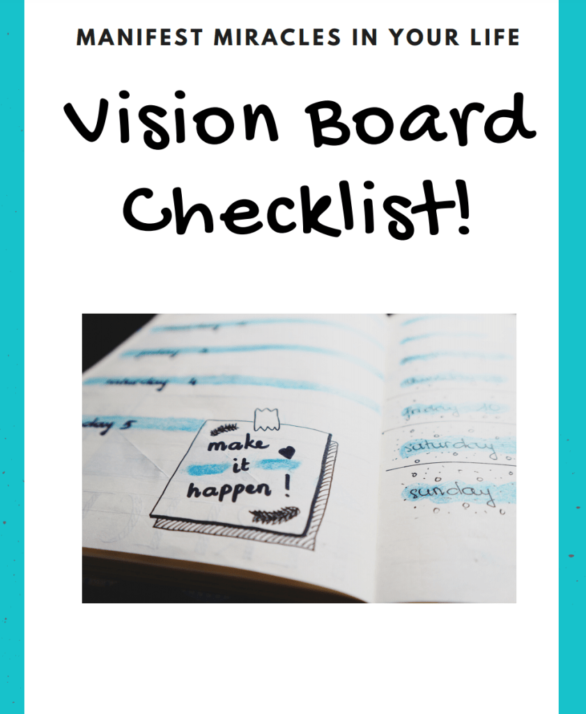 Vision Board  with a Free Vision Board printables, Workbook and Kit